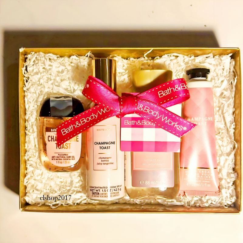 BBW CHAMPAGNE TOAST GIFT SET PAKET BATH &amp; BODY WORKS