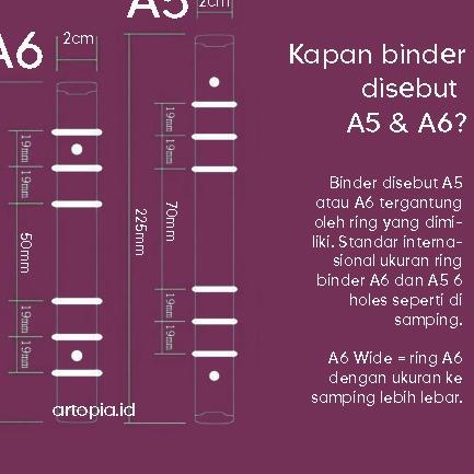 

↻ [A5 A6] Color Ring Glittery Binder Transparent 6 Ring Lubang Holes / Transparan Cover Bening untuk Keuangan Photocard PC ス