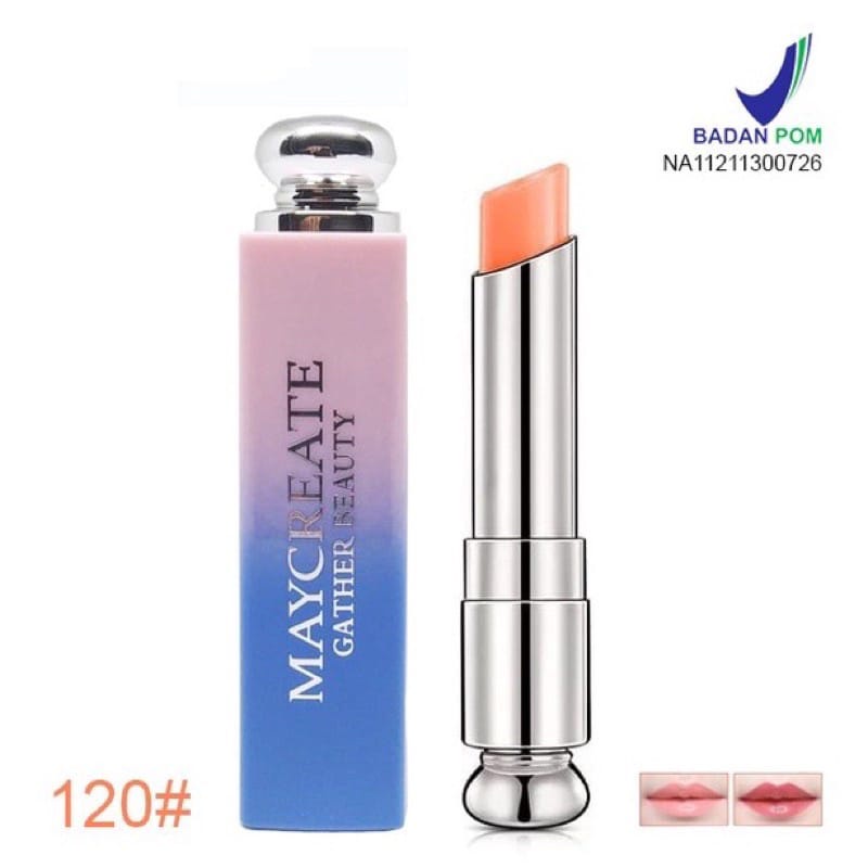 MAYCREATE LIPSTIK LIP BALM WATERPROOF MELEMBABKAN MOISTURIZING LIPSTICK ORIGINAL TAHAN AIR