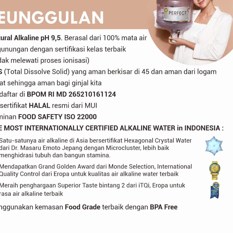 

READY ✅Perfect - Alkaline Water 1 Liter (Air Minum Isi 6 Botol)|SQ1