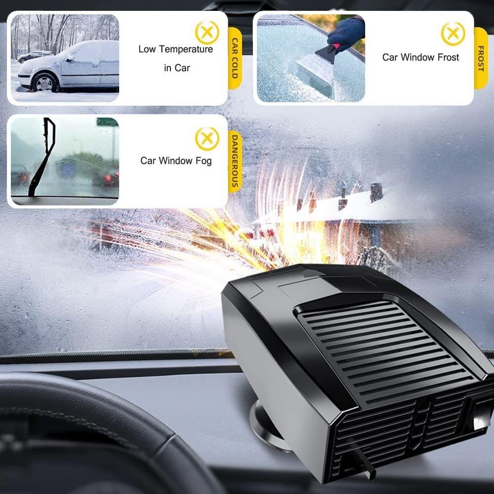 Pemanas Mobil Nanas Portable Defrost Mobil Pemanas Listrik Mobil Kaca Depan Defogger Car Heater Fan