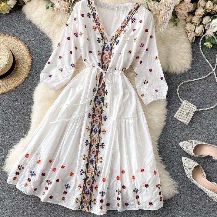 New Stock TUNIK CANTIK BORIA TUNIK/MIDI DRESS WANITA/DRESS PENDEK BORDIR/DRESS SELUTUT FASHION KOREA