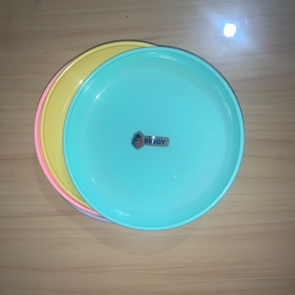 Piring Makan Saji Mellau Leitha Dinner Plate Piring Bulat Serbaguna Tempat Kue Roti Snack BPA Free Bahan Plastik