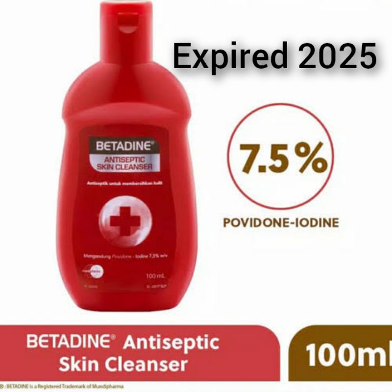 Betadine Anti Septic Skin Cleanser 100ml ORIGINAL-BPOM