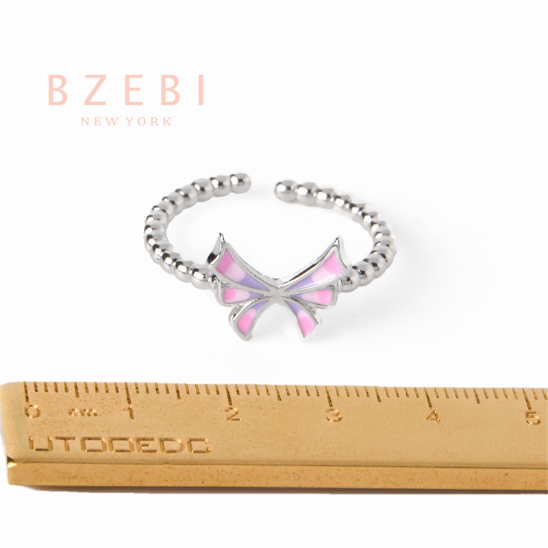 Bzebi Cincin Emas Berlian 18k Cincin Terbuka Dapat Disesuaikan Anti Karat Gaya Korea Aksesoris Fashion Wanita Aksesoris Harian Perhiasan Premium Hadiah Ultah Dengan Box 1109r
