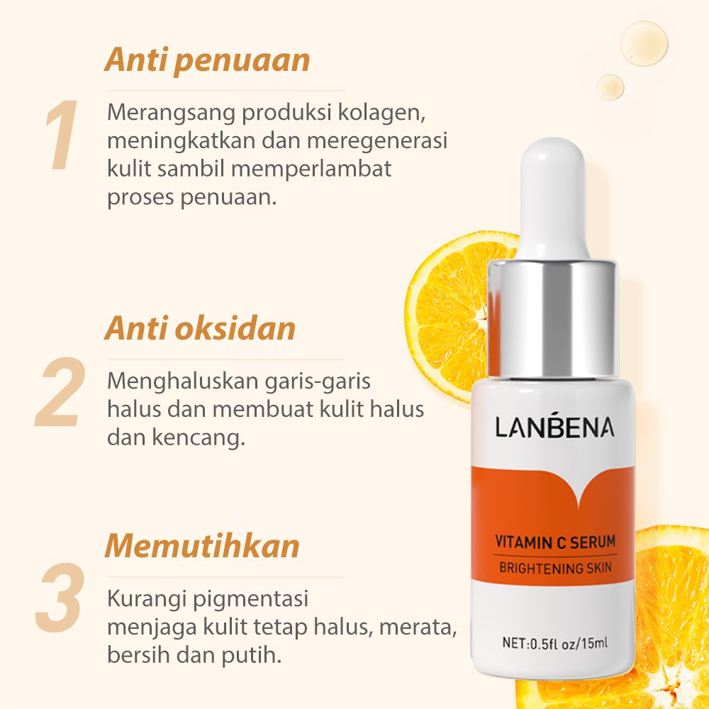 (READY &amp; ORI) LANBENA VITAMIN C SERUM PERAWATAN WAJAH LB5705