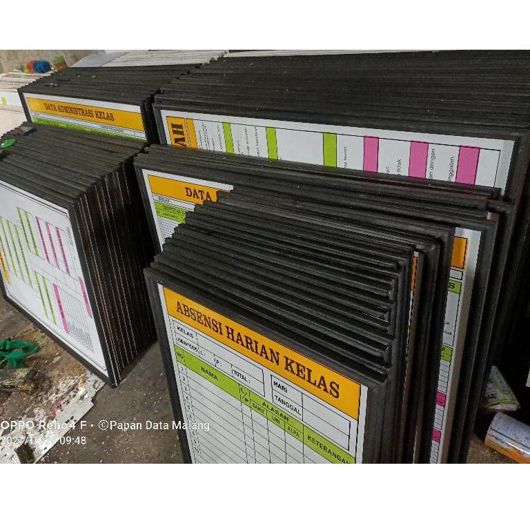 

(Y-H9H)(❤) Papan Data Absensi Kelas Ready stok ukuran 80 x 60 cm. absen kelas murah kekinian