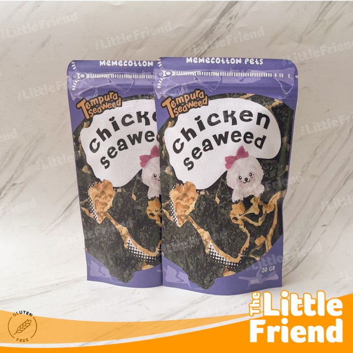 Snack Cemilan Anjing Kucing TEMPURA CHICKEN SEAWEED - MEMECOTTON