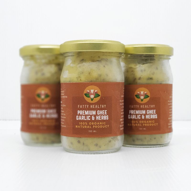 [READY - HALAL MUI] Premium Ghee Garlic &amp; Herbs | MPASI Lemak Tambahan Steak Sauce | BB Booster MPASI | Anch0r Clarified Butter