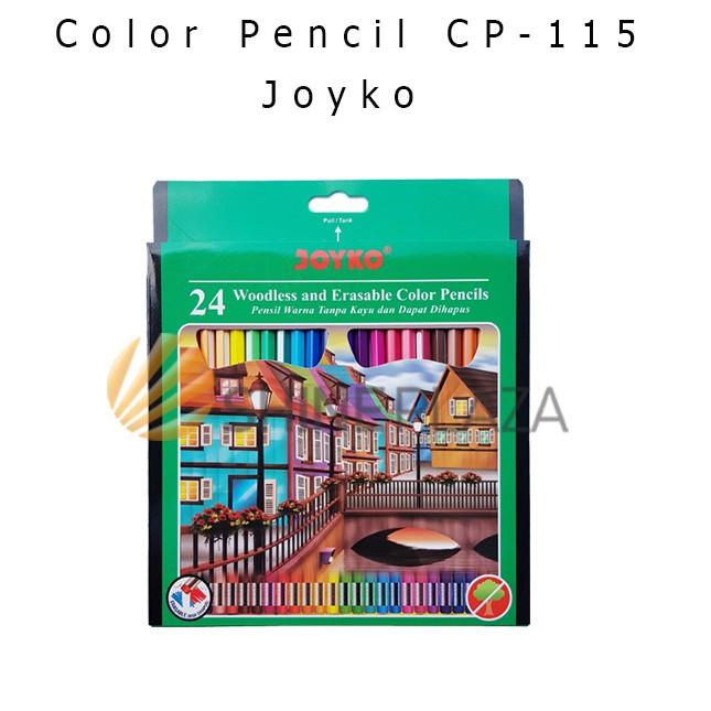 

✒✒ Pensil Warna Bisa Dihapus Joyko 24 Warna CP-115 - Erasable Color Pencil