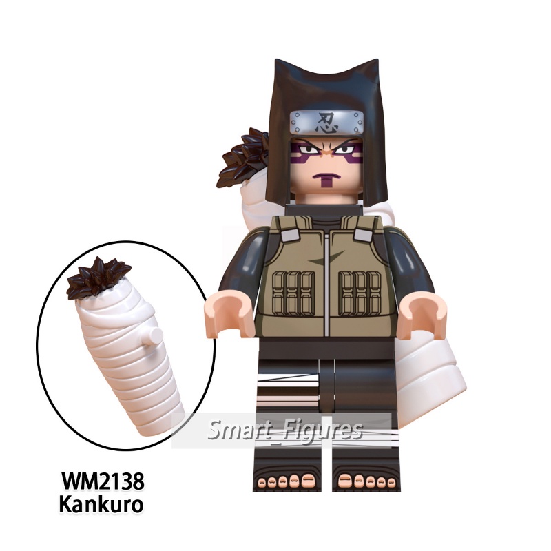 [New] Minifigures Naruto Raikage Temari Terumi Mei Onogi Mainan Hadiah Yamanaka Ino Angka Mini WM6110 WM6111