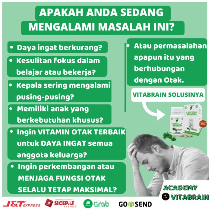 Vitamin Otak Anak Dewasa Suplemen Vitabrain VB Centella Original