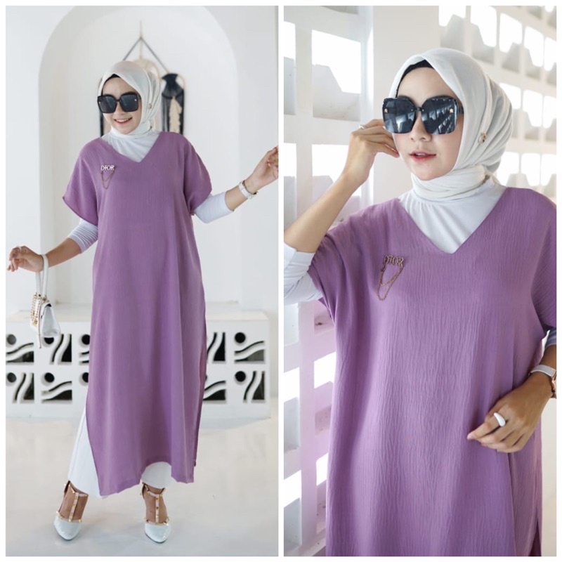 ERINA DRESS FREESIZE CRINCLE AIRFLOW VIRAL KEKINIAN