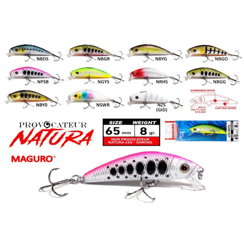 Umpan Minnow Maguro Provocateur NATURA 65mm