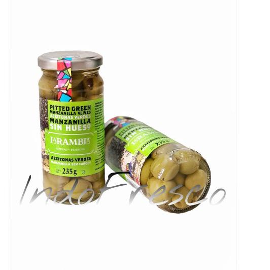 

BISA COD ✔️La Rambla Buah Zaitun Olive Hijau- Manzanilla Pitted Green Olives 235g|SQ3