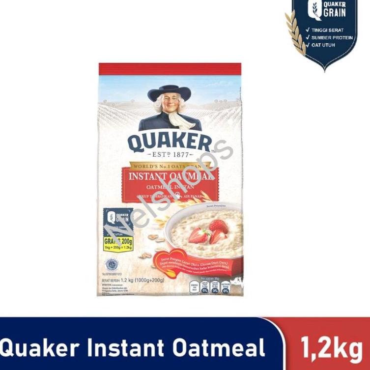 

[PRODUK VESTR] Quaker Instant Oatmeal 1200 gr Merah 1.2 kg SIF