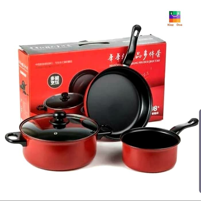 [GROSIR] PANCI SET 3 IN 1 COMBINATION POT ANTI LENGKET WARNA FRYPAN MILK PAN PANCI SUSU SET