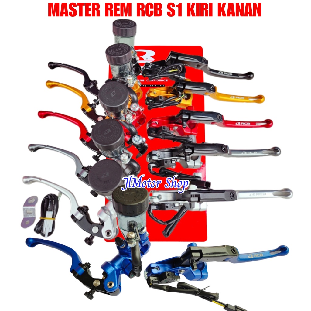 MASTER REM RCB S1 KANAN KIRI S1 RADIAL - PAKET MASTER REM DAN HANDLE KOPLING REM RCB S1 BEAT VARIO SCOOPY GENIO AEROX RXKING RX KING TIGER NINJA R RR 250 VIXION JUPITER MX MXKING SONIC SATRIA FU CBR MEGAPRO NMAX ADV PCX VARIO 160 S1 RADIAL FORGED ORIGINAL