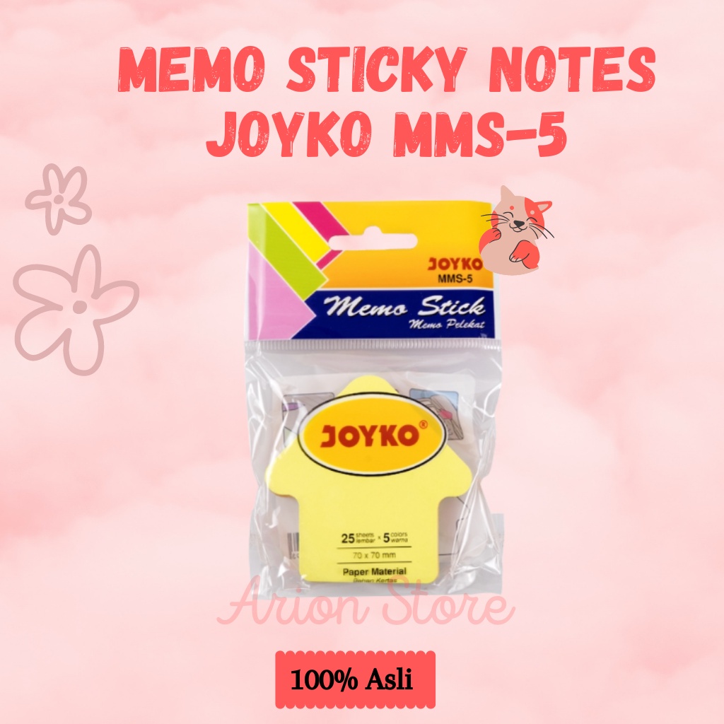 

[ARION STORE] Sticky Note Macam Bentuk Love / Panah Warna Warni 5 Tumpuk Joyko MMS-5 /MMS-6 [SET]