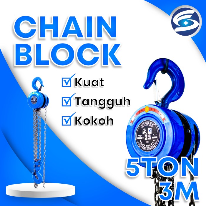 Chain Block 5 Ton 3 Meter Takel Katrol Kerekan 5 Ton 3 Meter FEI GE