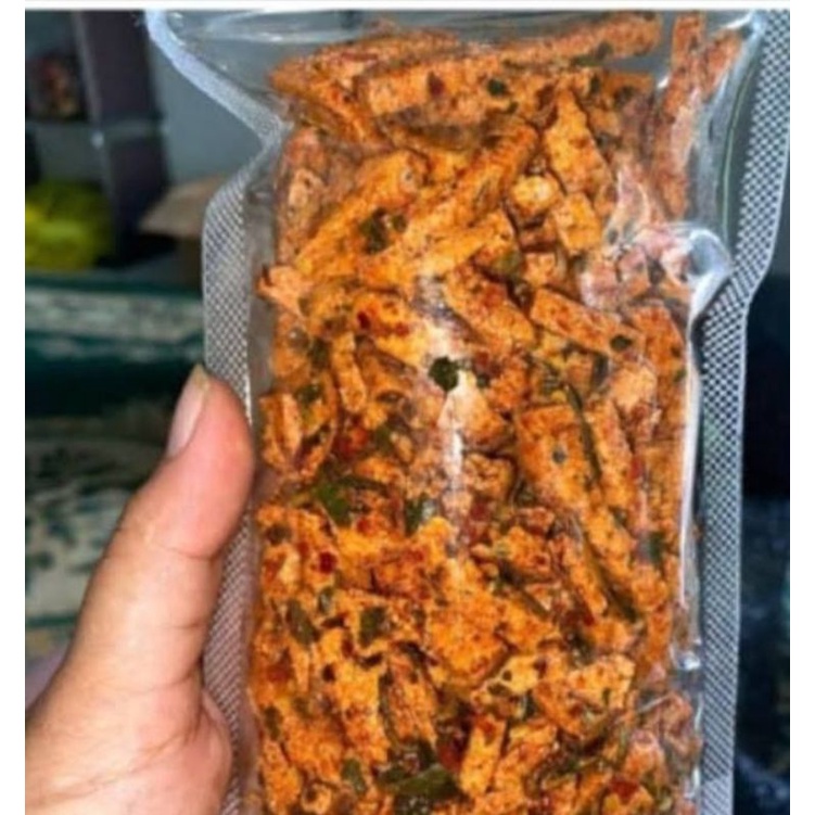

Basreng pedas daun jeruk 250 gram pedas dan original