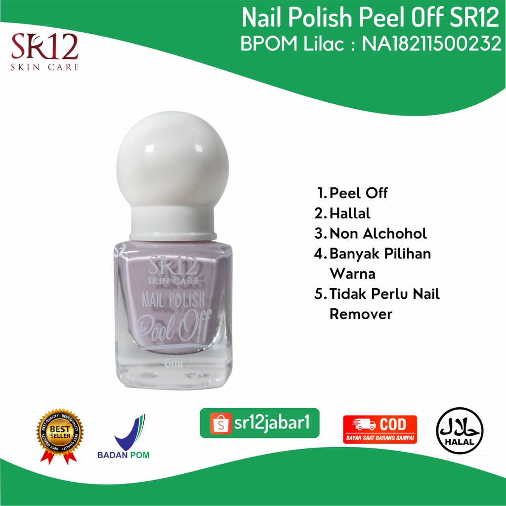 Nail Polish Peel Off SR12 liliac / pewarna kuku/kutek / lilac / nail polish peel off