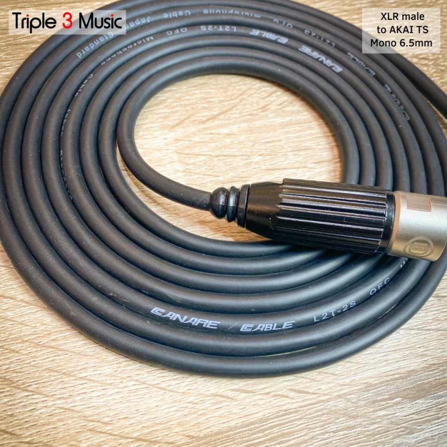 Kabel Canare XLR Male To Akai TS Mono kabel soundcard ke speaker