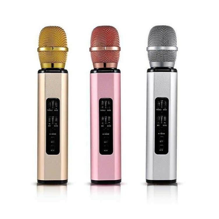 Harga Bersahabat Mic Karaoke K6 Wireless Bluetooth Karaoke Player Smule Microphone Speaker KTV Efek 