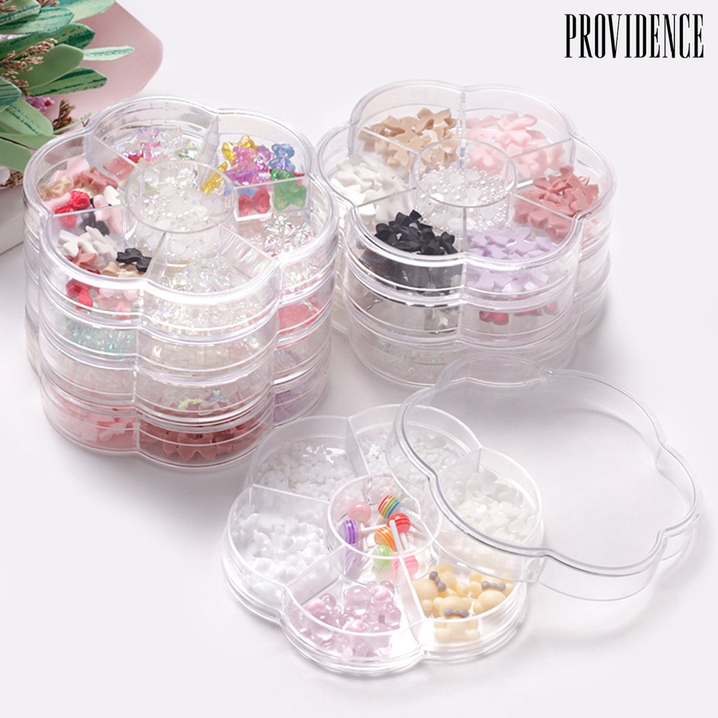 Providence 1kotak Nail Art Decor Tiga Dimensi Tidak Jatuh DIY Rhinestones Bow Bear Mixed Heart Plum Blossom Plate Nail Ornament Nail Salon Supply