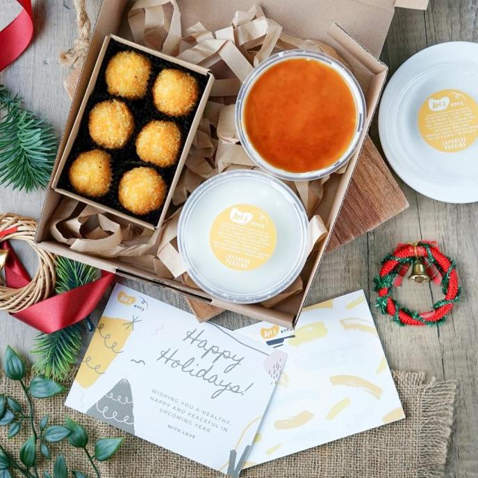 

Hampers box Pudding ala Gyukaku & Bitterballen ala Bruule brulee bomb