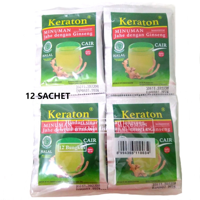 

Sari Jahe Cair Keraton 12 Sachet Asli Plus Ginseng