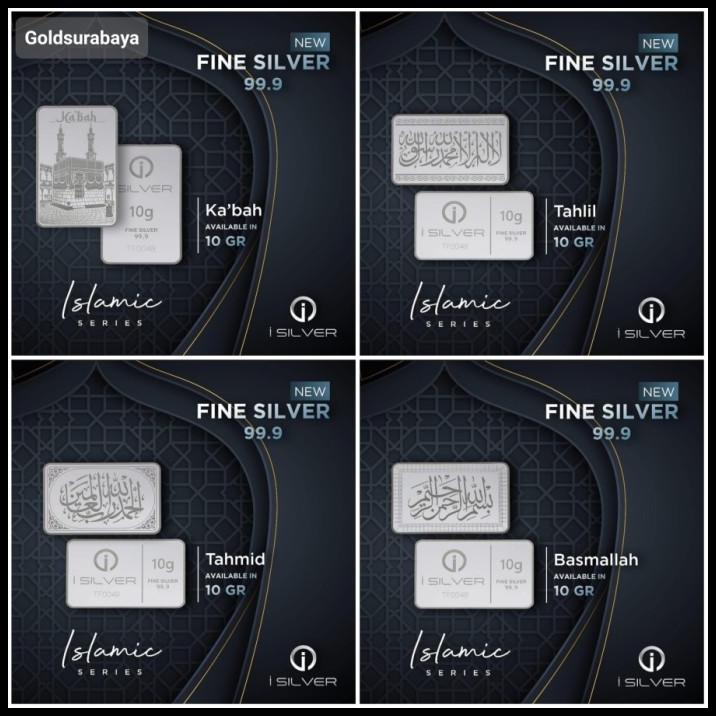 Perak I Silver 10 Gram Ka'Bah, Tahlil, Tahmid, Basmallah, Candi