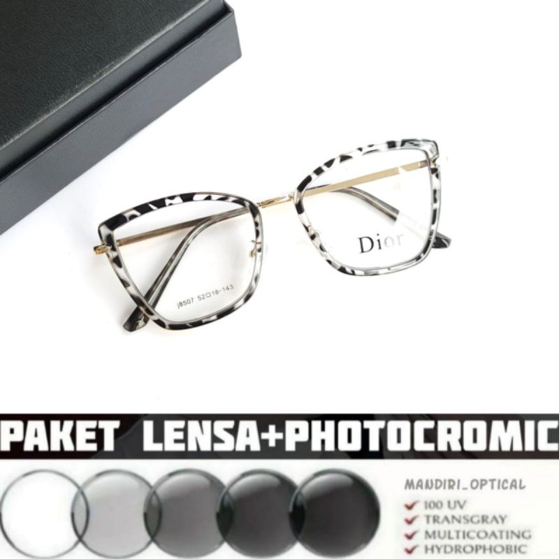 Frame kacamata fashion | kacamata minus photocromic anti radiasi | kacamata wanita | kacamata cat eye | kacamata hitam | lensa minus | lensa photocromic