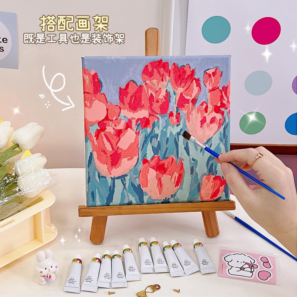 

Paint by Number Canvas Set Melukis Aesthetic Pakai Nomor