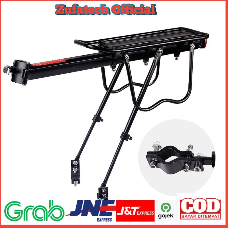 TaffSPORT Boncengan Belakang Sepeda Luggage Carrier Rear Rack Quick Release - RCK-103 - Black