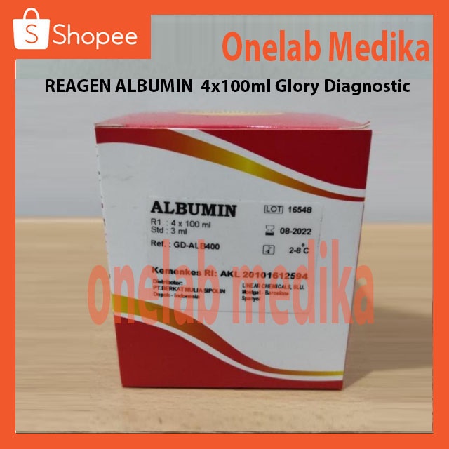 Reagen Pemeriksaan Albumin 4x100ml Glory metode Bromocresol Green (BCG) Pemeriksaan Albumin Darah Gl