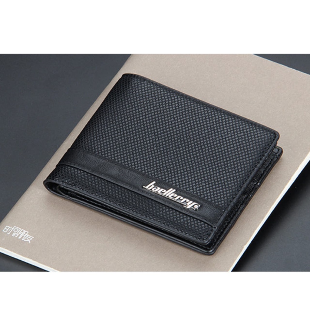 DOMPET LIPAT PRIA KULIT IMPORT BAELLERRY ORIGINAL HITAM KISAKI WA628B5 PREMIUM KARTU COWOK KEREN KECIL BRANDED LAKI DISTRO KEKINIAN REMAJA DEWASA SIMPLE FASHION BATAM ORI