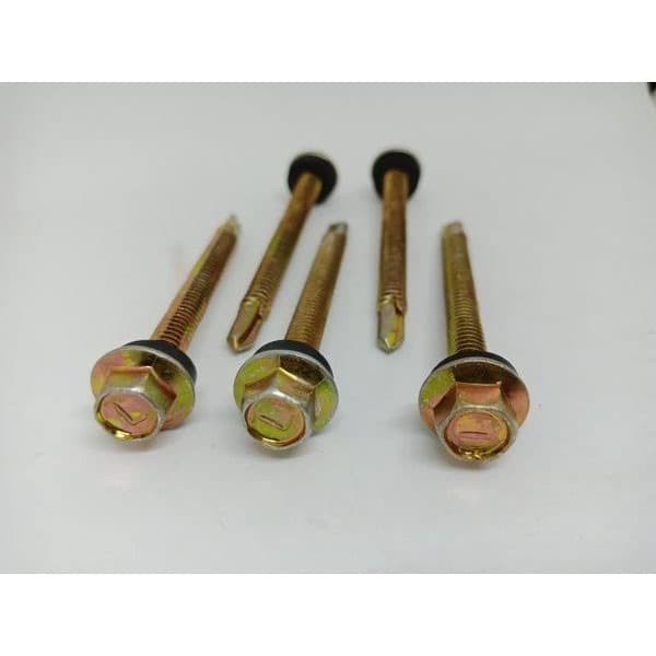 50 PCS - Sekrup Roffing M-12 x 55 Baut Atap Spandek Baja Ringan SDS