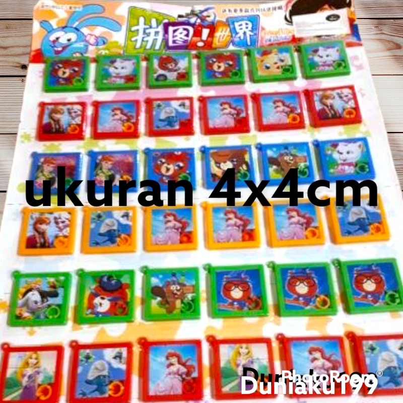 mainan puzzle geser kotak acak kecil / puzle geser 9 kotak / mainan edukasi anak murah