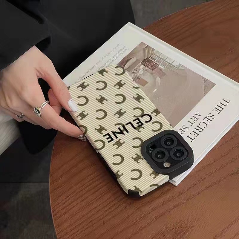 Ins Merek Besar CELINE Cocok Untuk Iphone14 14pro 14Plus 14prm Iphone13 13pro 13prm iPhone 11 7Plus 8Plus Xr XS 12 Pro Max Empat Sudut Casing Ponsel Tahan Guncangan