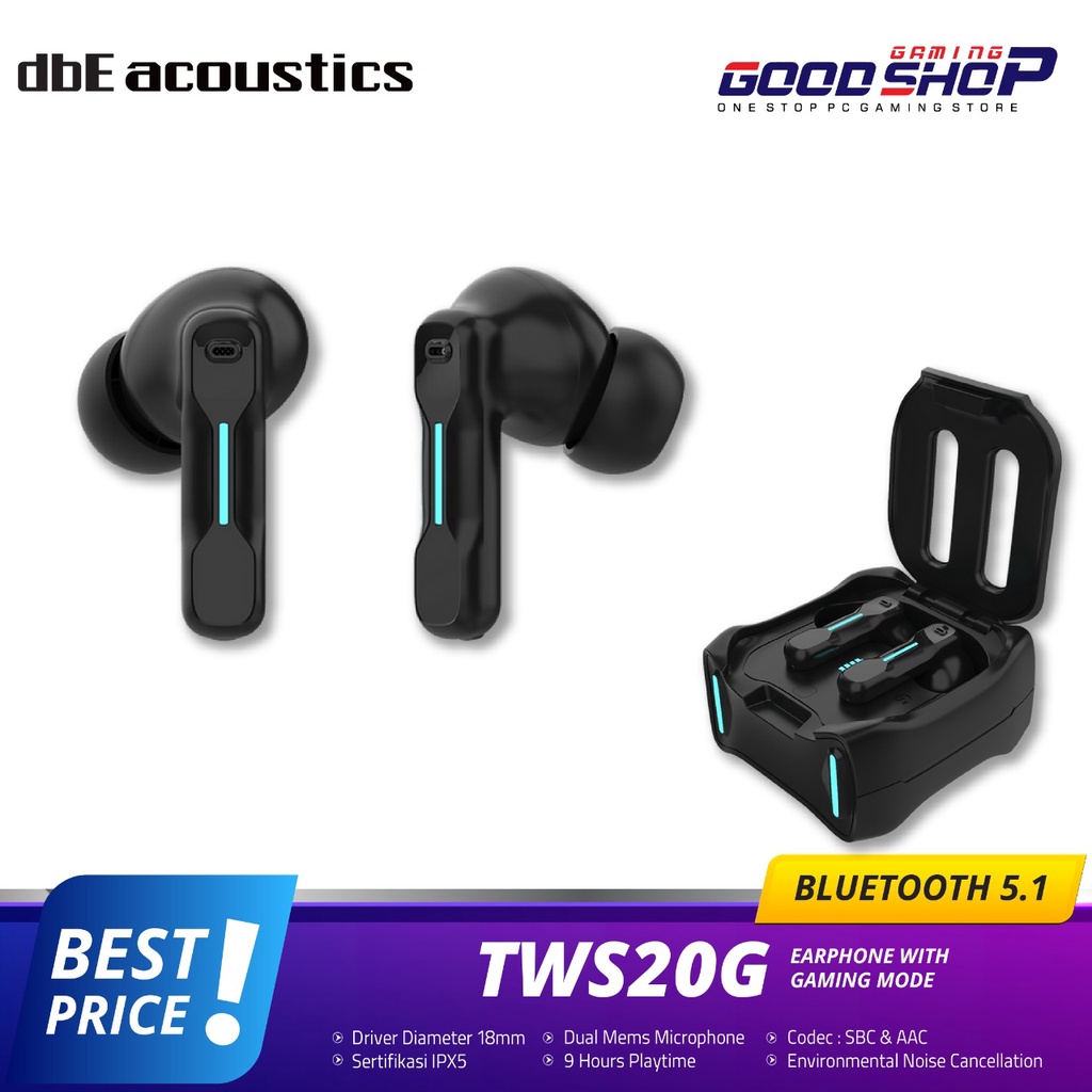 dbE TWS20G Bluetooth TWS Earphone with Gaming Mode