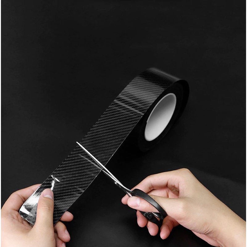 Stiker Pelindung Mobil Protector Carbon Fiber Car Wrap Film Vynil - Black - 7RRS9FBK