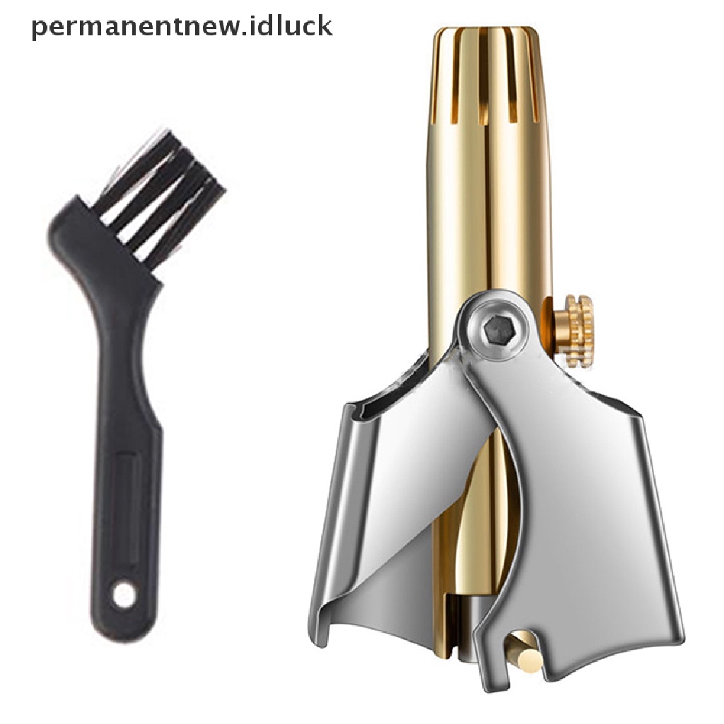 [luckypermanentnew] Alat Cukur Hidung Untuk Pria Stainless Steel Manual Trimmer Washable Portable Nose Ear Hair Trimmer [ID]