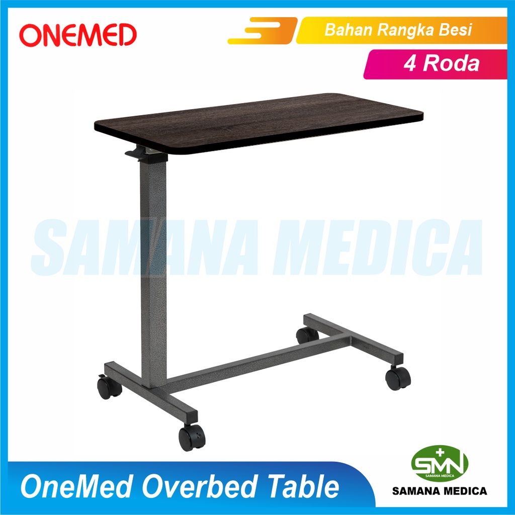 Overbed Table Rumah Sakit Indomed Merk ONEMED Bahan Rangka Besi KUAT MURAH