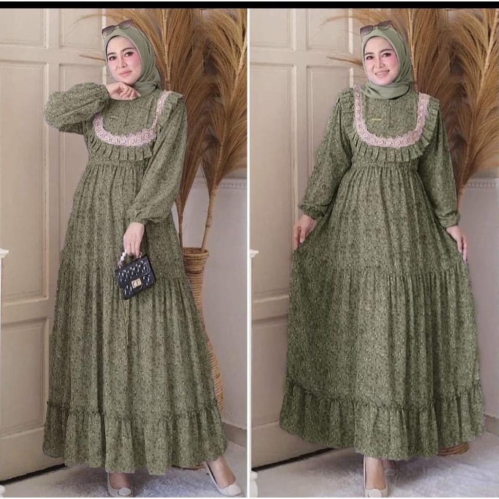 DRESS WANITA NADIRA DRESS PAKAIAN MUSLIM DRESS OVERSIZE