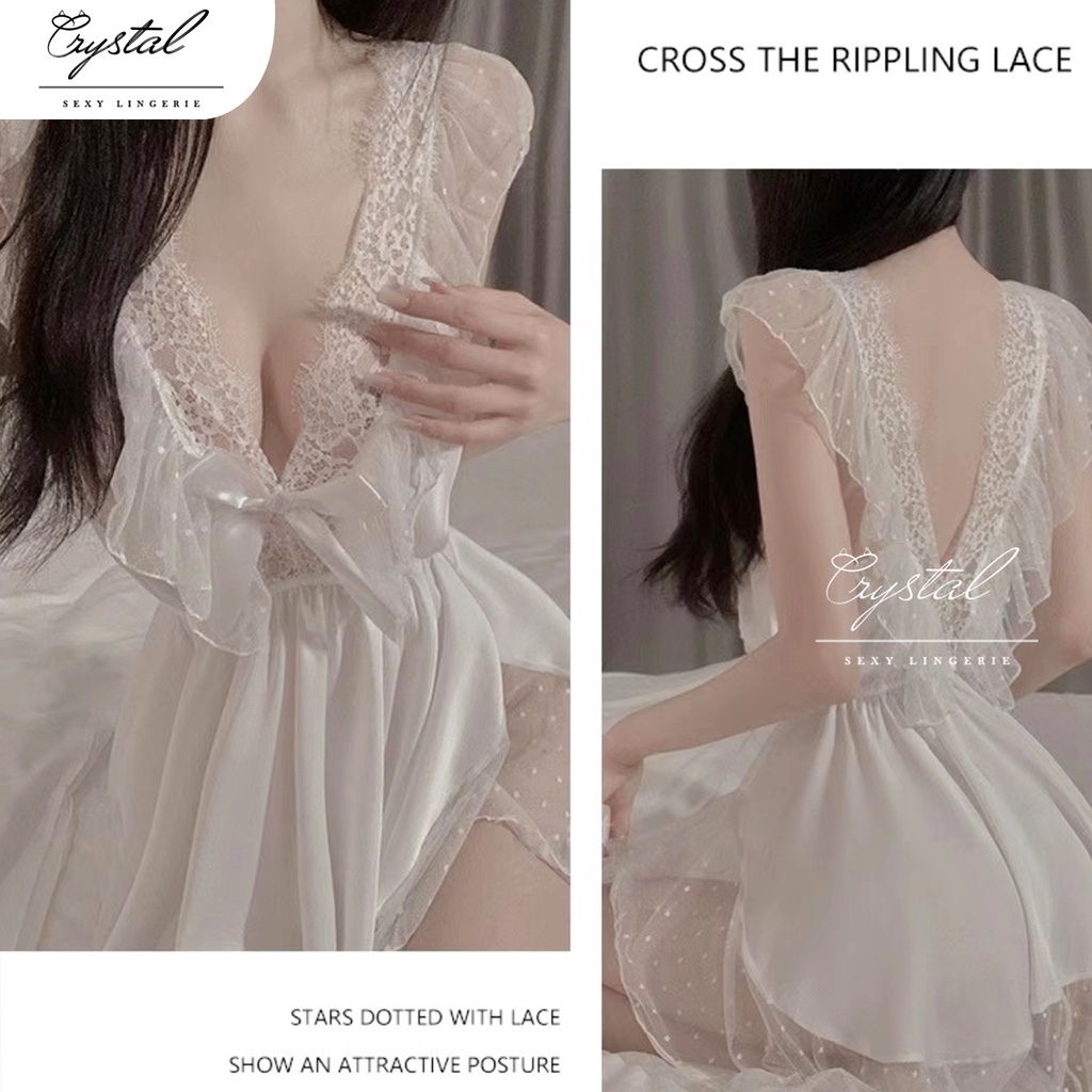 Crystal JESSICA Lingerie Dress Sexy Satin / Baju Tidur Sexy Wanita / Sleepwear Lingerie Satin / Seserahan 157