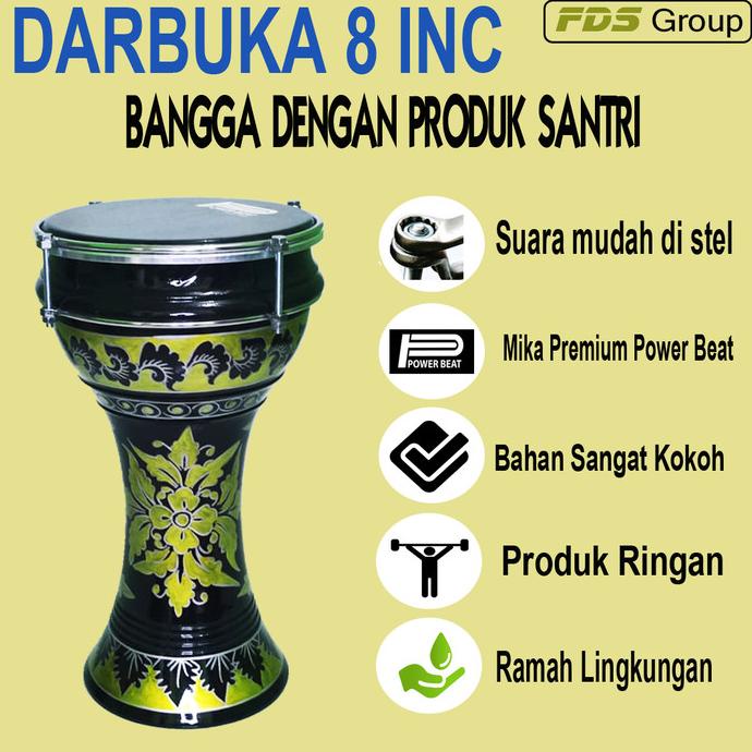 Jual Alat Musik Dumbuk Darbuka Hadroh Murah Asli 8 Inch Marawis Rebana