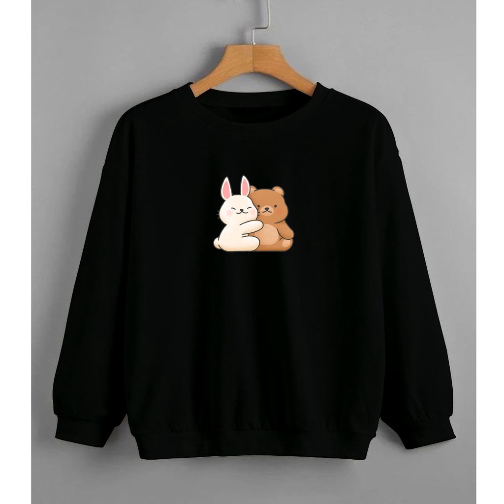 CALVIERO SHOP - BAJU SWEATER WANITA ATASAN LOVE RABBIT DOG SWEATER DEWASA BRAND ANIME SWEATER HODDIE FASHION CITAYEM SCBD FASHION WEEK FASHION VIRAL TIKTOK