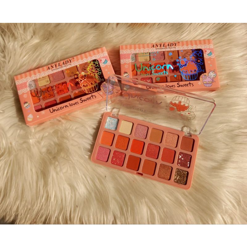 DISKON EYESHADOW PALETTE ANYLADY UNICORN18WARNA NO.781/800