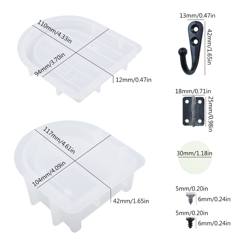 Siy Cabin Cetakan Resin Silikon Kamar Epoxy Casting Mold Untuk Kerajinan DIY Dekorasi Dinding Rumah